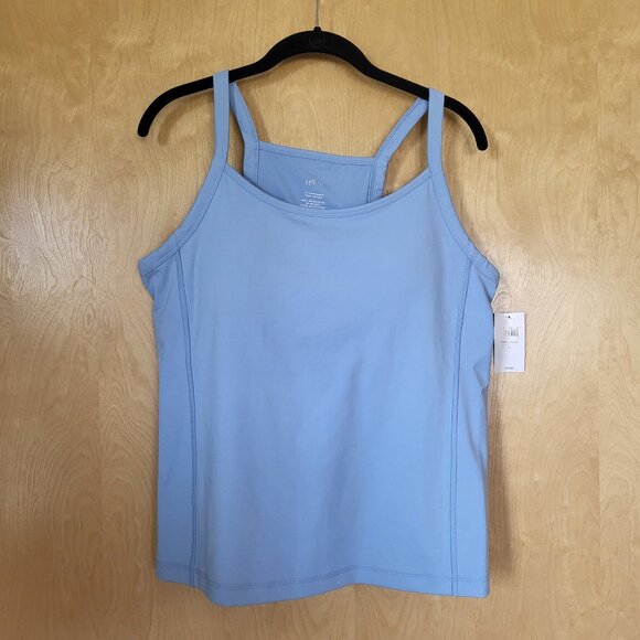 J. Jill Fit Performance Shelf-Bra Tank French Blue Size Large - Picture 2 of 10